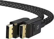 Teleadapt Displayport 1.4 Video Cable 2M, 8K DisplayPort Cable Support 8K@60Hz / 4K@144Hz, 32.4Gbps HDR High Speed Nylon Braided DisplayPort Cord for HDCP 3D,Laptop,PC,Gaming Monitor,TV