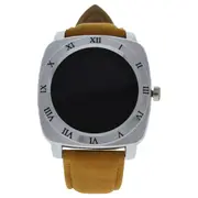EK-F1 Montre Connectee Yellow Leather Strap Smart Watch by Eclock for Unisex - 1 Pc Watch