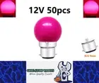 50 x Purple 12v B22 1W LED Bubble Globe Frosted Purple Lens sign party (50pcs)