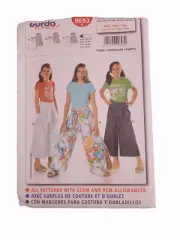 BURDA Pattern #9693 SIZE: 7-14GIRLS' LOOSE FITTING PANTS UNCUT
