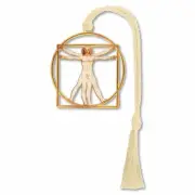 NEW David Howell Da Vinci Vitruvian Man Metal Bookmark