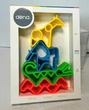 Animal Nature Teethers by Dena Platinum Silicone 4 Pieces 0m+ Toy Play New NWT