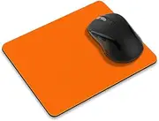 Non-Slip Rectangle Mousepad, FINCIBO Solid Neon Fluorescent Orange Mouse Pad for Home, Office and Gaming Desk