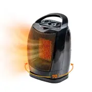 Comfort Zone Portable Oscillating Indoor Space Heater for Indoor use, Black
