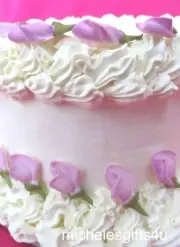 16 - 1 1/4" Lavender Edible Sugar Icing Rosebuds Cake & Cupcake Toppers