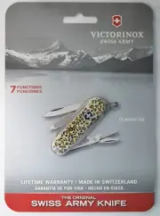 Victorinox Classic SD Swiss Army knife- 2011 Leopard Spots. New in Pkg #3048