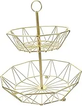 Basket Decorative Serving Tray for Fruits Snacks Desserts Tiered Design Safe Odorless Stylish Home Decor for Entertaining Storage