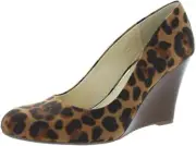 JESSICA SIMPSON WOMEN'S CASH HIGHHEEL WEGDE PUMP SLIP ON sz 9.5 M EU 41 LEOPARD