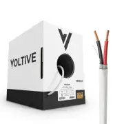 Voltive 14/2 Speaker Wire - CL3 - In-Wall/Direct Burial - OFC - 250ft - White