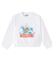 [Moschino Kids] Moschino Kids Teddy Bear cotton jersey sweatshirt Y 14 white