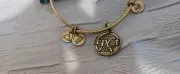 NEW Disney Parks Alex and Ani Epcot Gold Tone Bracelet