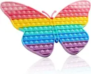 Giant Push Pop Butterfly Fidget Toy, Kids Colourful 3D Anxiety Stress Reliever