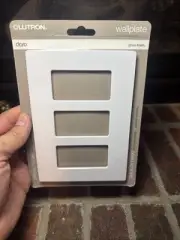Lutron Claro Wall plate Gloss White 3 Gang CW-3B-WH No Visible Screws Cover