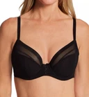 NWT Shea Plunge Unlined Sheer Parfait Bra P6062 BARE 34D 34 D