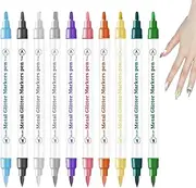 Nail Beauty Marker | Double Tipped 10 Colors Graffiti Dotting Nail Pen Kit | Quick Drying Acrylic Paint Point Liner For Manicure Design At Home Salon