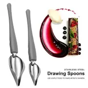 Decorating Spoons 2PCS Stainless Steel Decorating Spoon Set Stainless Steel