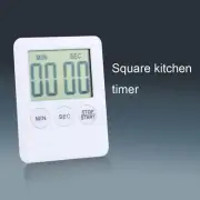 (White)Large LCD Digital Kitchen Timer Cooking Timer Alarm With Magnet Gadget US