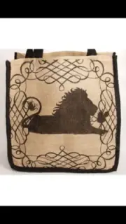 Leo Zodiac Astrology Horoscope Star Sun Sign Lion AmonRa eco jute Tote Bag King