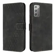 Note 20 Case PU Leather Flip Cover Magnetic Clasp Design Wallet Card Slots Stand Case - Black