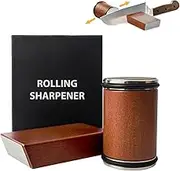 Roller Sharpener Set with 15° and 20° Magnetic Angle Diamond and Ceramic Roller Sharpener Set for Kitchen, Chef and Outdoor Knives