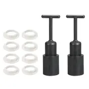 Pack of 10 E14 Socket Ring Removal Tool T Type with Lamp Shade Socket Ring White
