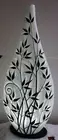 Table Lamp Lampshade Resin A Bottle Hand-Painted Flowers White C