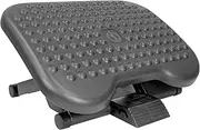 Mount-It! Ergonomic Footrest Adjustable Angle and Height Office Foot Rest Stool for Under Desk Support, 18 x 14 in, 3-Level Height Adjustment, Black (MI-7801)