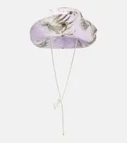 [Erdem] Erdem Floral canvas bucket hat UK 6 5/8 purple