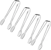SOLEADER Mini Serving Tongs, Small Serving Utensils for Catering, Kitchen Tongs, Food-Grade Premium 304 Stainless Steel Tongs, Heavy Duty (4.5" Appetizer Tongs)