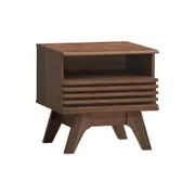 Clancy Bedside Unit Side Table Nightstand 1 drawer walnut woodgrain