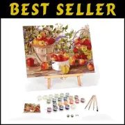 Framed Adult Paint by Numbers Kit - Complete Set with Acrylic Paint & Easel