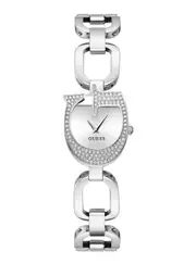 GUESS Silver Gia Logo Link Bracelet Watch
