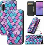 Convenient Holder Compatible with Sony Xperia 1 10 V Xperia10V Xperia1V XQDQ62/B XQ-DQ72 Shockproof Flip Cover Phone Protective Shell Card Slots Wallet (1,Sony Xperia 10 V)