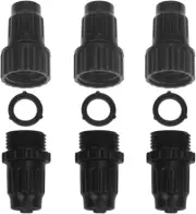 3Sets of Connectors for Garden Water Hose Expanding Hose Female Male