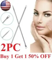2pcs Acne Needle Removal Kit Whitehead & Blackhead Remover, Pimple Extractor