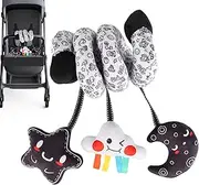 Car Seat Toys - High Contrast Stroller Activity Toy with Music,Lightweight Toddler Supplies, Car Interior Accessories, Early Education Tool for Visual Stimulation