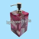 Pink Agate Gemstone Soap Dispenser 250ml | Handmade Crystal Lotion Sanitizer Sha