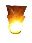 NEW Natural PINK Himalayan Rock Salt Lamp Crafted Flowe Mood Light IONISING Gift