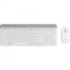 LOGITECH MK470 Slim Wireless Keyboard Mouse Combo Nano Receiver 1 Yr (L) --White