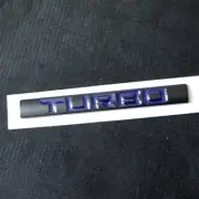 1x Matte Black Blue TURBO Big Metal Badge Emblem Decal Sticker Engine Racing SUV (for: Renault)