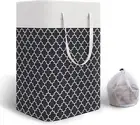 Collapsible Laundry Basket Hamper with a Mesh Laundry Bag, Freestanding Large Or