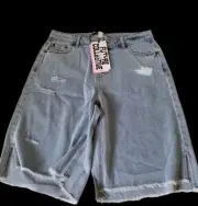 Future Collective By Alani Noelle Women's Distressed Medium Wash Shorts Size 6
