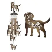 Outdoor Dogs Wind Chimes - Bronze Memorial Wind Bells, Mobile Sympathy Wind