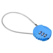 Small Combination Lock 7.8 Inch, 1 Pack 3 Digit Padlock for Locker, Bright Blue