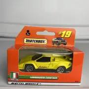 Matchbox #19/24 Lamborghini Countach Yellow Italian Stars International Box 2000