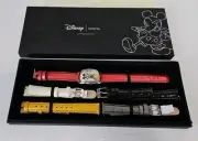 NIB INVICTA Disney® Mickey Mouse Watch Set W/5 Leather Bands Limited Edition