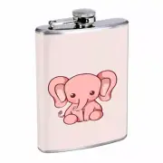 Pink Elephant Em1 Flask 8oz Stainless Steel Hip Drinking Whiskey