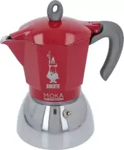 Bialetti Moka Induction 6 Cups Red, Aluminium Stovetop Percolator /Coffee Maker