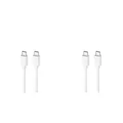 2PK Moki USB-C to USB-C SynCharge Cable 1M iPhone/Android Classic White