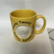 Looney Tunes Six Flags Tweety Bird Embossed Coffee/Tea Cup/Mug New No Tags